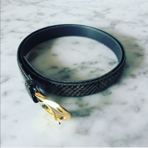 Classic Genuine Snakeskin Thin Belt